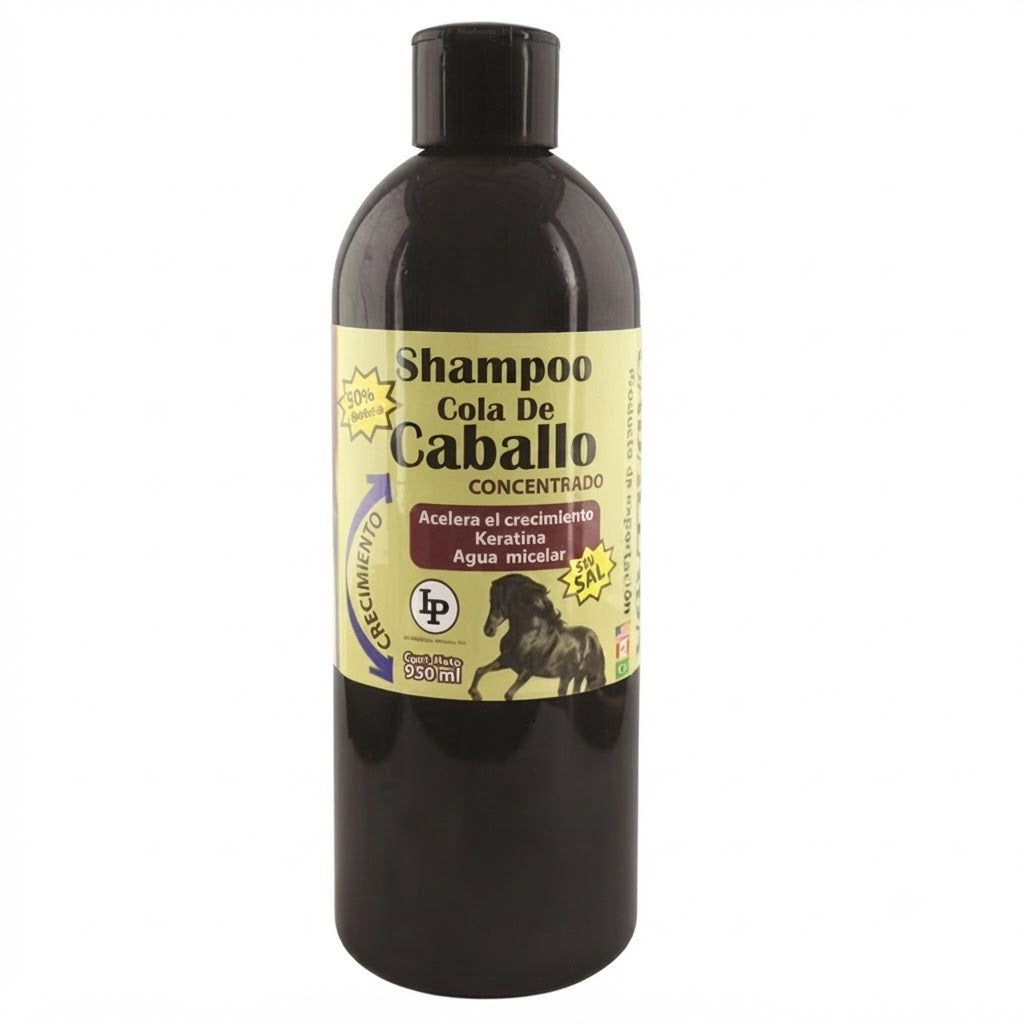 Shampoo Cola de Caballo Concentrado LP con Keratina y Agua Micelar Sin Sal 950 ml