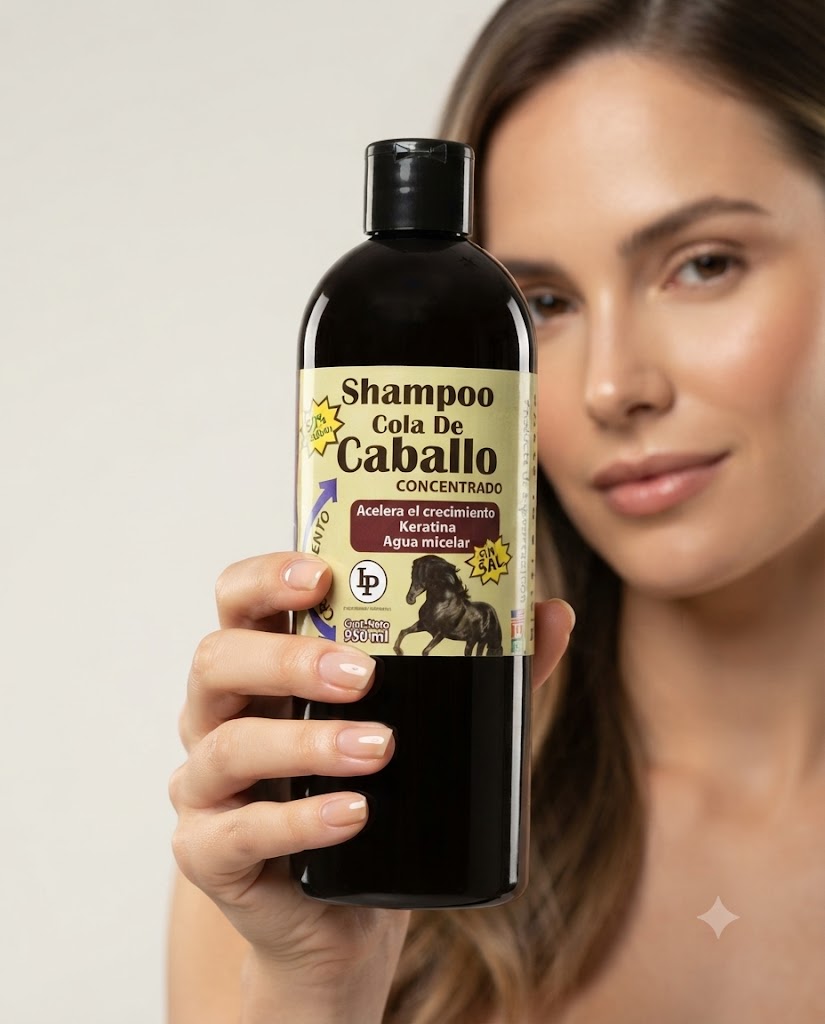 Shampoo Cola de Caballo Concentrado LP con Keratina y Agua Micelar Sin Sal 950 ml