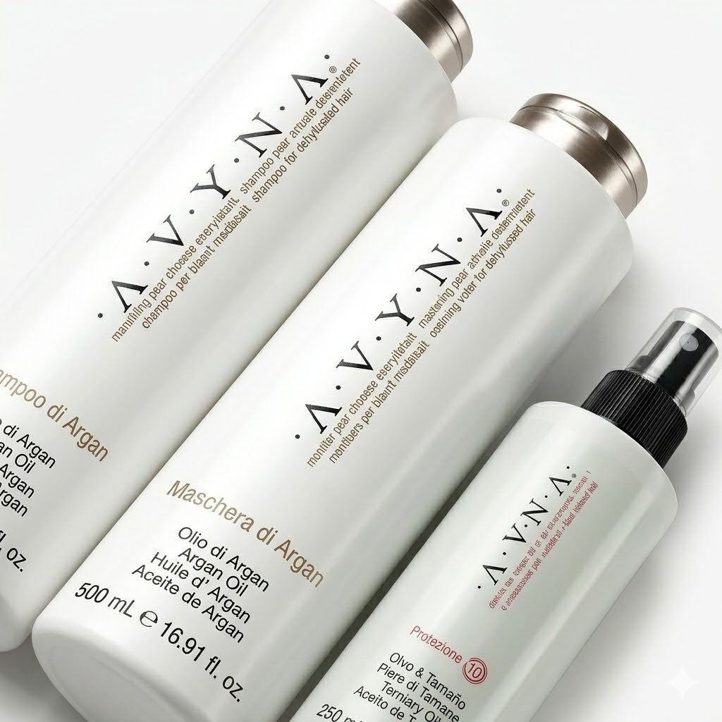 AVYNA SHAMPOO DE ARGÁN 500 ML + MASCARILLA DE ARGÁN 500 ML + POZIONE 10 250 ML
