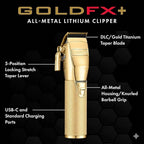 CLIPPER BaBylissPRO GoldFX Inalámbrico Profesional Barber Litio