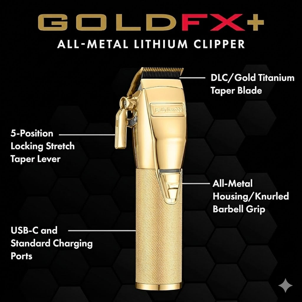 CLIPPER BaBylissPRO GoldFX Inalámbrico Profesional Barber Litio