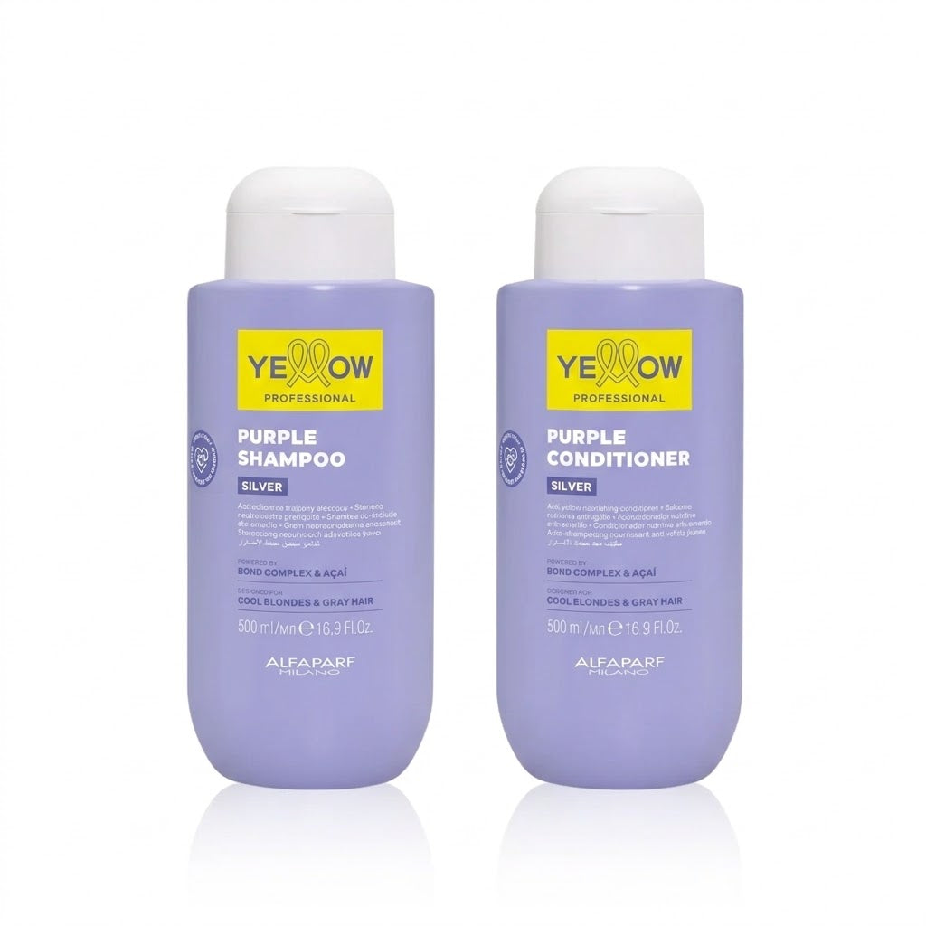 Dúo Yellow Silver – Shampoo + Acondicionador 2x500ml