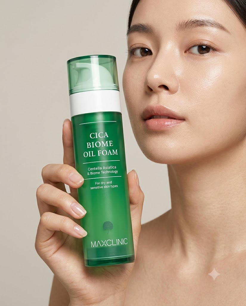 MAXCLINIC Espuma de Aceite Limpiador Facial. CICA 110 g