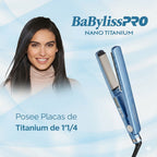 Plancha Alaciadora BaBylissPRO Nano Titanium 1¼ BNT2091TES " Profesional Cabello Largo