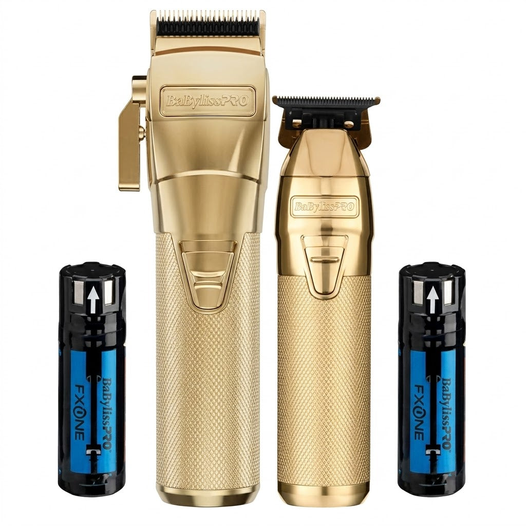Set BaBylissPRO GoldFX FXone Barberology Edición Premium Clipper + Trimmer
