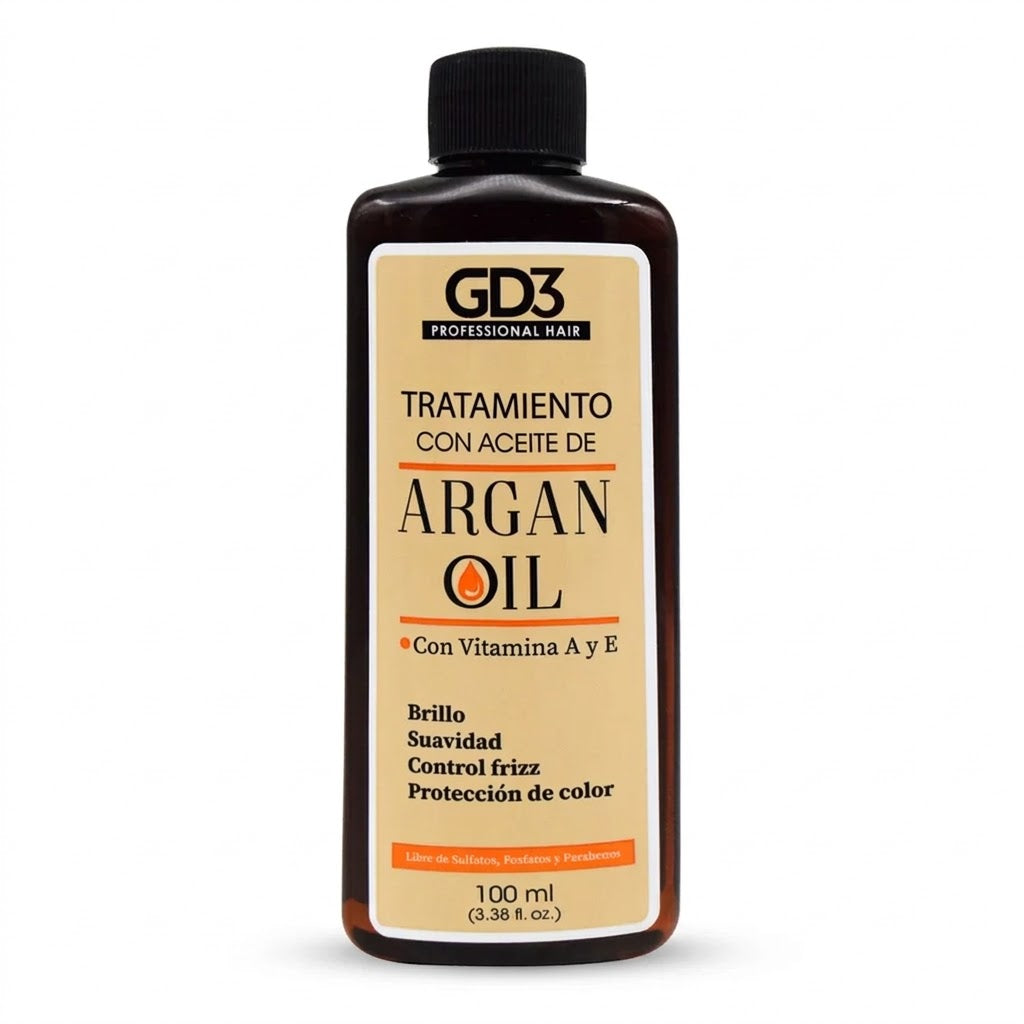 Tratamiento Capilar GD3 Argan Oil 100 ml – Aceite de Argán Reparador Anti-Frizz