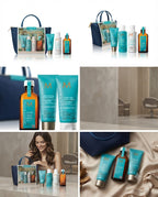 Kit Moroccanoil Hydration | Shampoo, Acondicionador, Tratamiento, Crema de Manos y Cosmetiquera