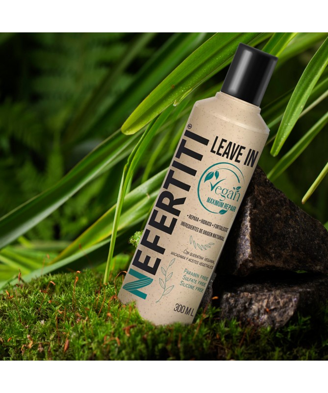 Leave In Vegan Maximum Repair 300ml Nefertiti tratamiento reparador cabello dañado vegano profesional