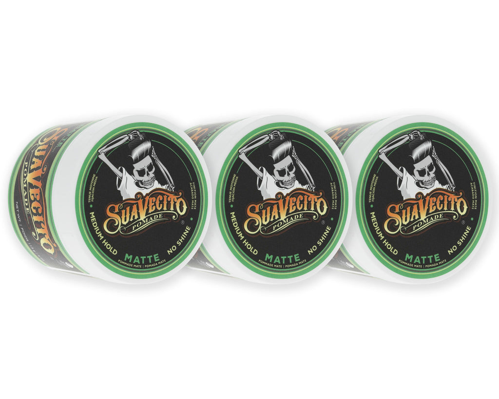 Suavecito Pomade Matte 113g - Producto profesional para barbería con acabado mate y fijación fuerte