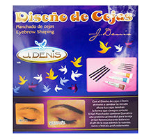 Kit diseño de cejas JDenis profesional con herramientas completas para modelado y definición