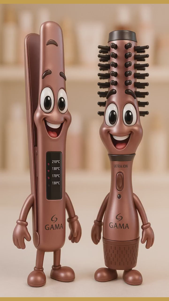 Video gama-italy-keratina-set-profesional-plancha-cepillo-secador-voluminizador