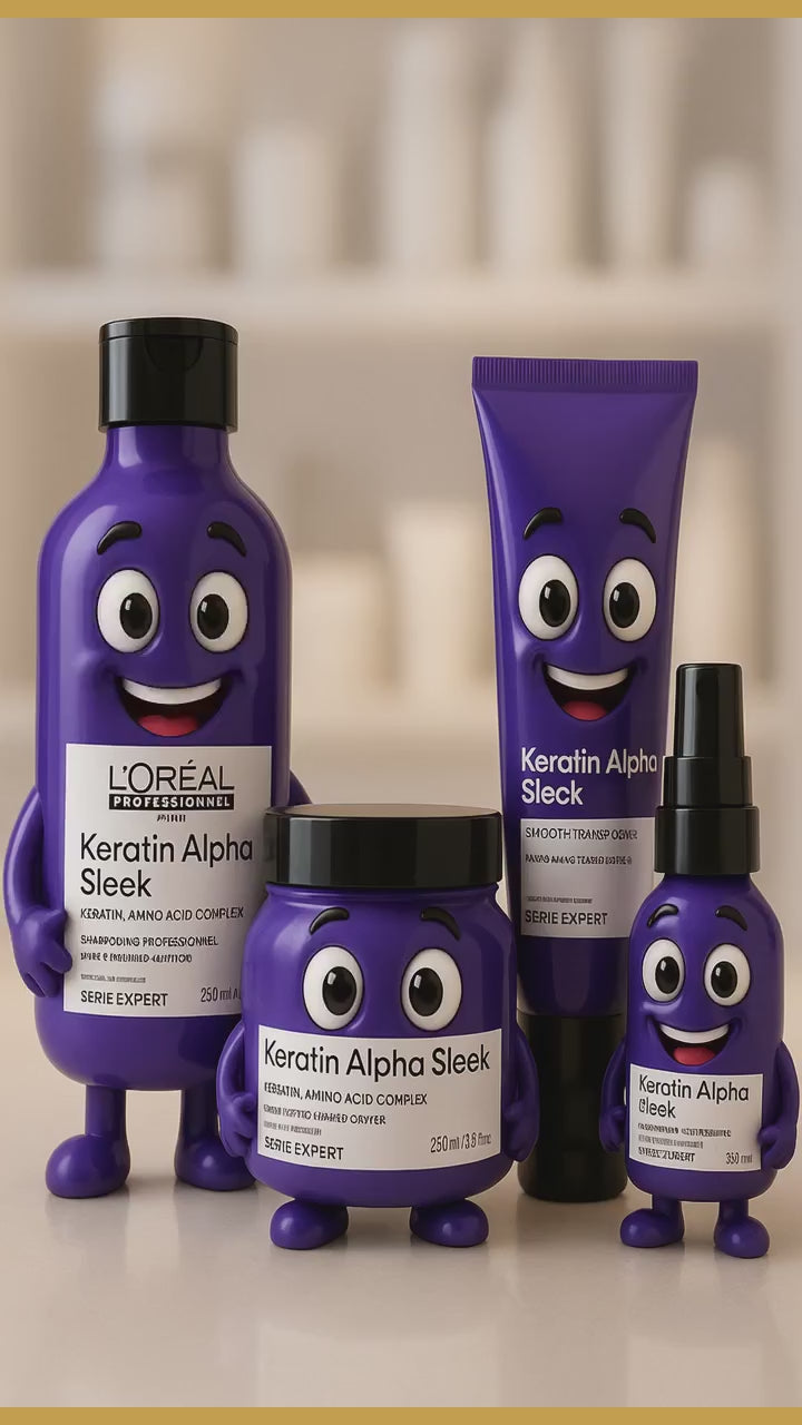 Video loreal-professionnel-keratin-alpha-sleek-complete-routine-control-de-frizz-y-alisado-duradero