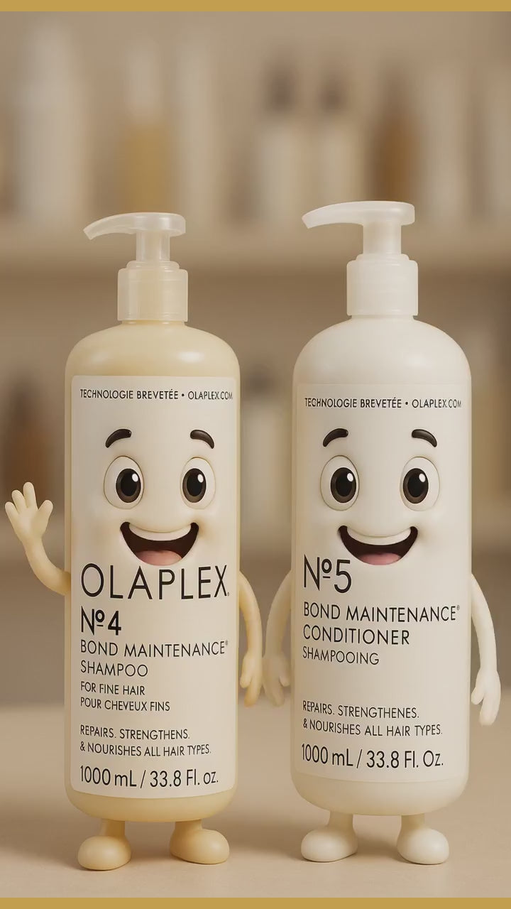 Video olaplex-bond-maintenance-duo-shampoo-nº4-fine-hair-conditioner-nº5-professional-repair-1000ml-each