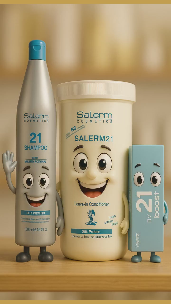 Video salerm-21-shampoo-1000-ml-salerm-21-mascarilla-1000-ml-21-boost