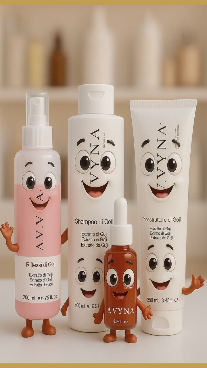Video avyna-goji-shampoo-500-ml-mascarilla-500-ml-reconstructor-goji-250-ml-reflejos-de-goji-200-ml-fluido-de-goji-100-ml