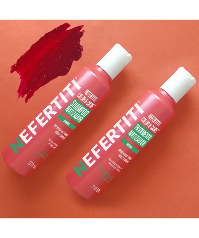 NEFERTITI COLOR CARE SHAMPOO/TRATAMIENTO ROUGE 300ML
