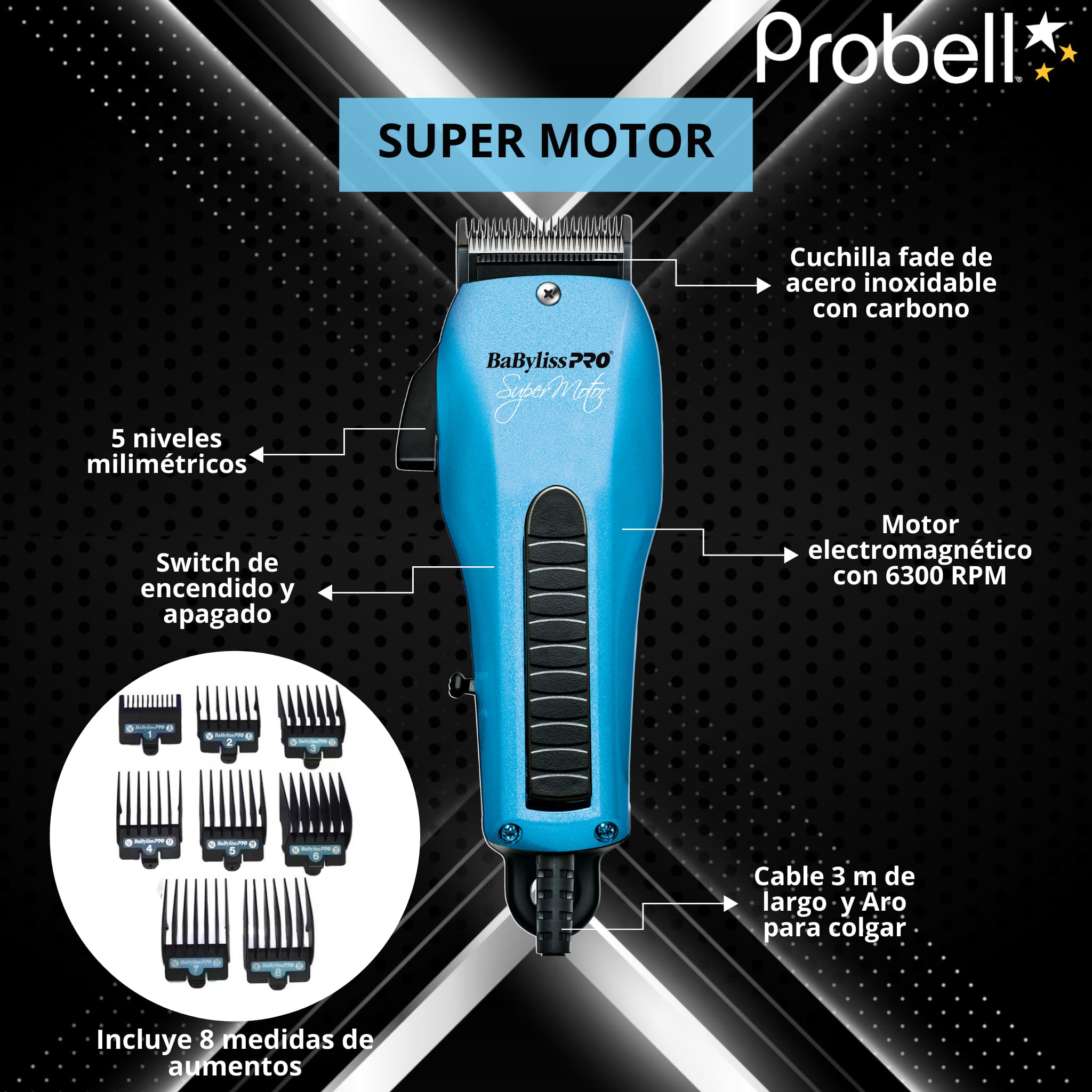 Rasuradora BaByliss Pro BAB850ES recortadora profesional para barbería