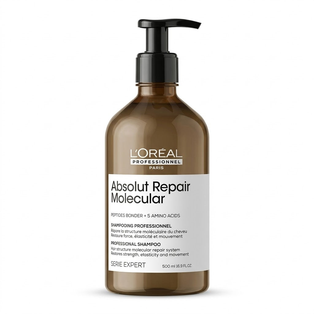 Shampoo L'Oréal Absolut Repair Molecular – Reconstrucción del Cabello Dañado 500 ml
