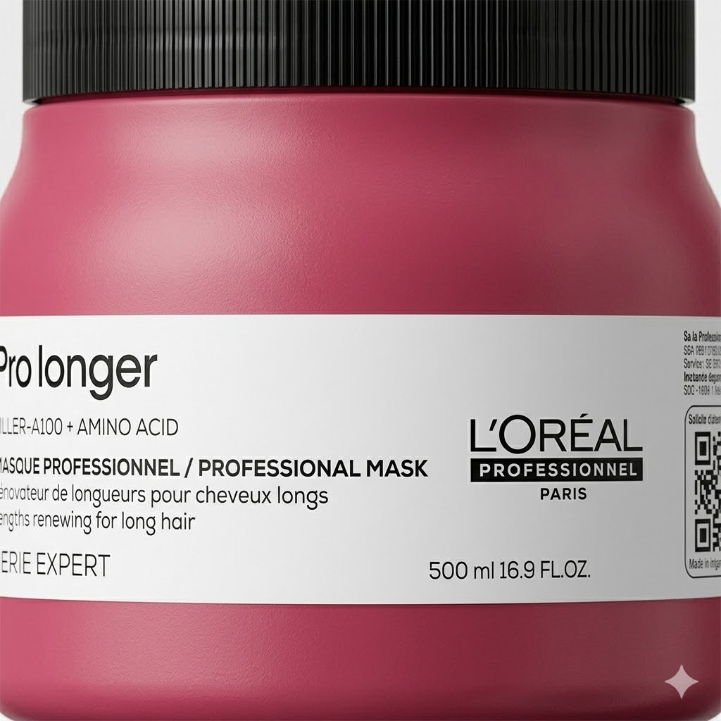 Mascarilla L'Oréal Pro Longer – Renueva Puntas y Densidad 500 ml