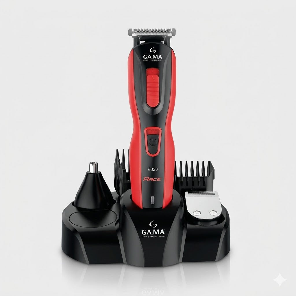 Rasuradora GAMA R823 Roja Profesional Barber Recargable Inalámbrica