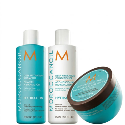 Combo Hidratación Profunda Moroccanoil Shampoo + Conditioner + Mascarilla Intense
