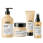 Sistema L'Oréal Absolut Repair Protein + Gold Quinoa – Shampoo, Mascarilla, Aceite y Acondicionador Reparador