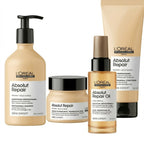 Sistema L'Oréal Absolut Repair Protein + Gold Quinoa – Shampoo, Mascarilla, Aceite y Acondicionador Reparador