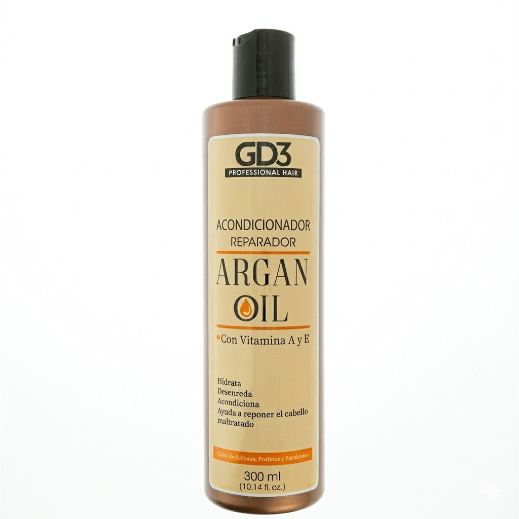 Acondicionador Reparador GD3 Argan Oil 300 ml – Hidratación Profunda con Argán