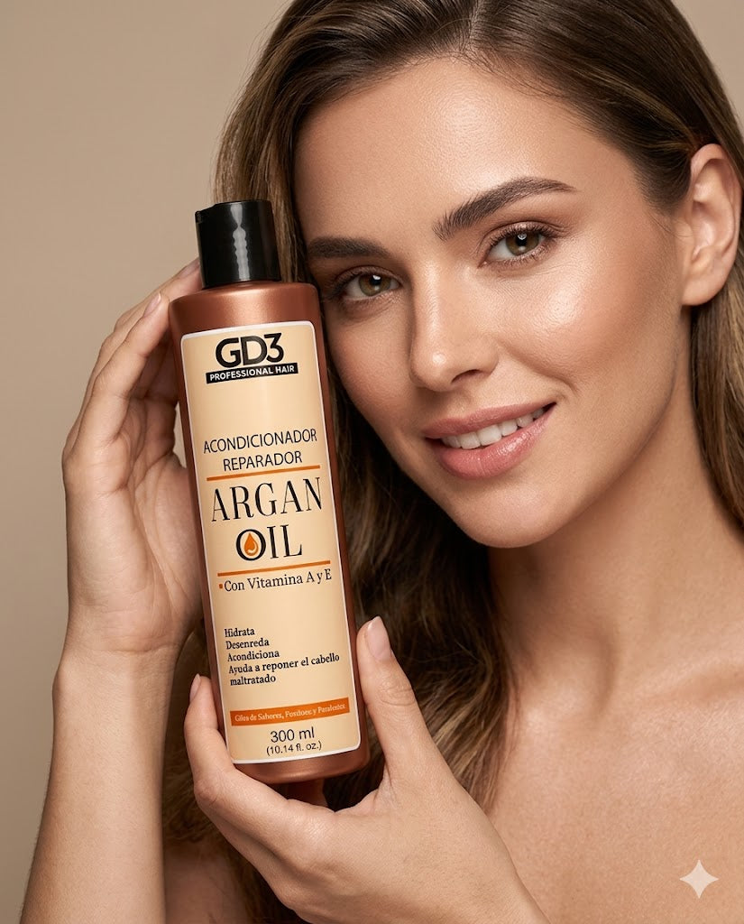 Acondicionador Reparador GD3 Argan Oil 300 ml – Hidratación Profunda con Argán