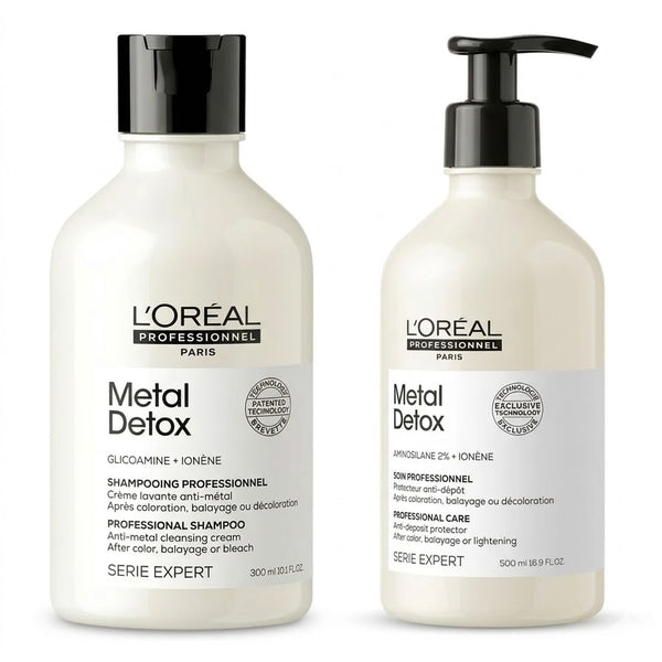 Duo L'Oréal Metal Detox Glicoamine + Ionène – Shampoo y Tratamiento Anti-Metales