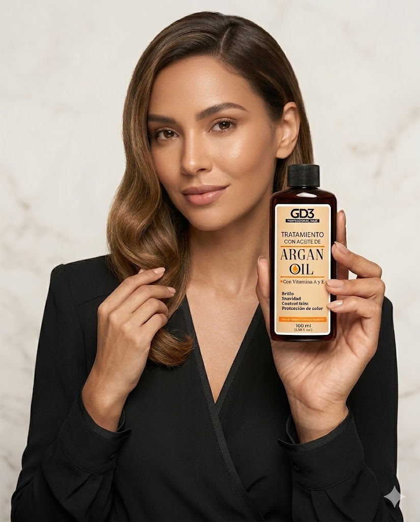Tratamiento Capilar GD3 Argan Oil 100 ml – Aceite de Argán Reparador Anti-Frizz