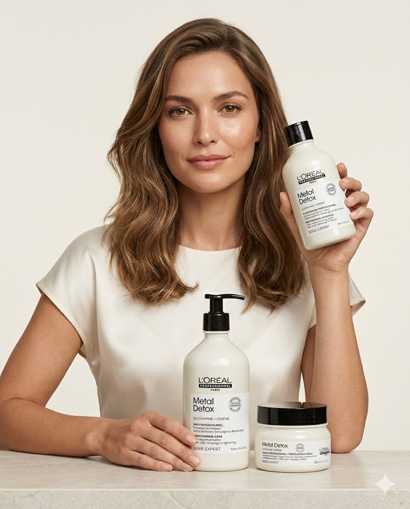 Sistema L'Oréal Metal Detox – Shampoo, Tratamiento y Mascarilla Anti-Metales