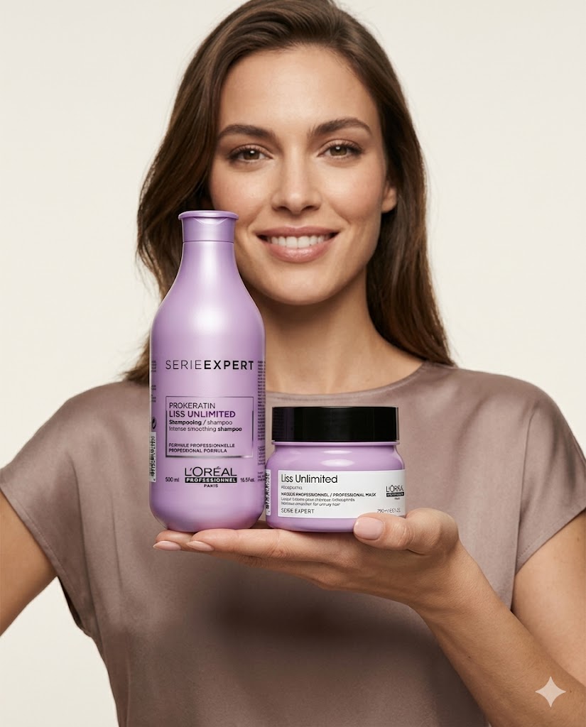 Duo L'Oréal Liss Unlimited Prokeratin – Shampoo y Mascarilla Alisado Anti-Frizz