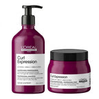 Duo L'Oréal Curl Expression Glycerin + Urea – Shampoo y Mascarilla Hidratación para Rizos 500 ml + 500 ml