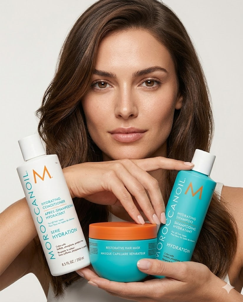 Combo Hidratación Total Moroccanoil Shampoo + Conditioner + Mask