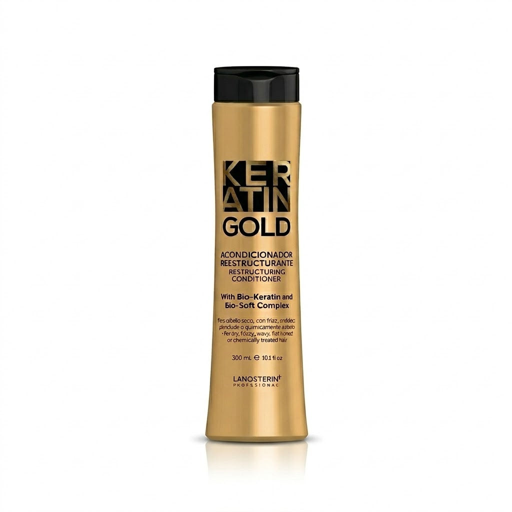 Acondicionador Keratin Gold Reestructurante 300 ml – Hidratación con Keratina