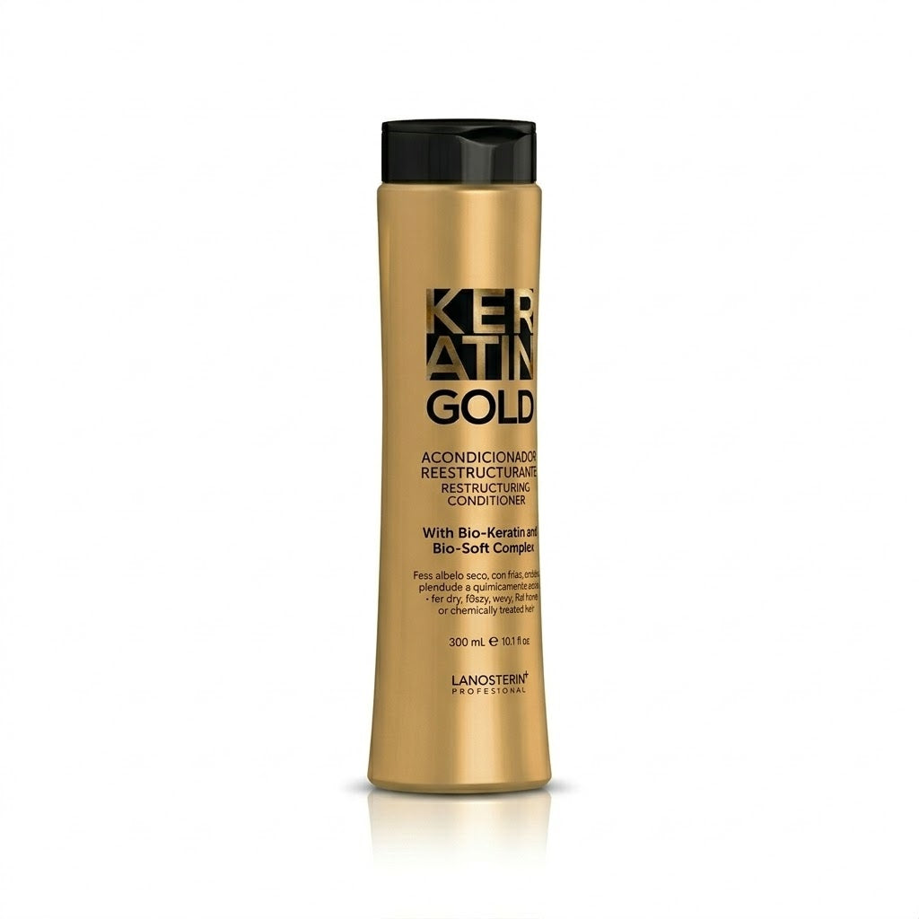 Acondicionador Keratin Gold Reestructurante 300 ml – Hidratación con Keratina