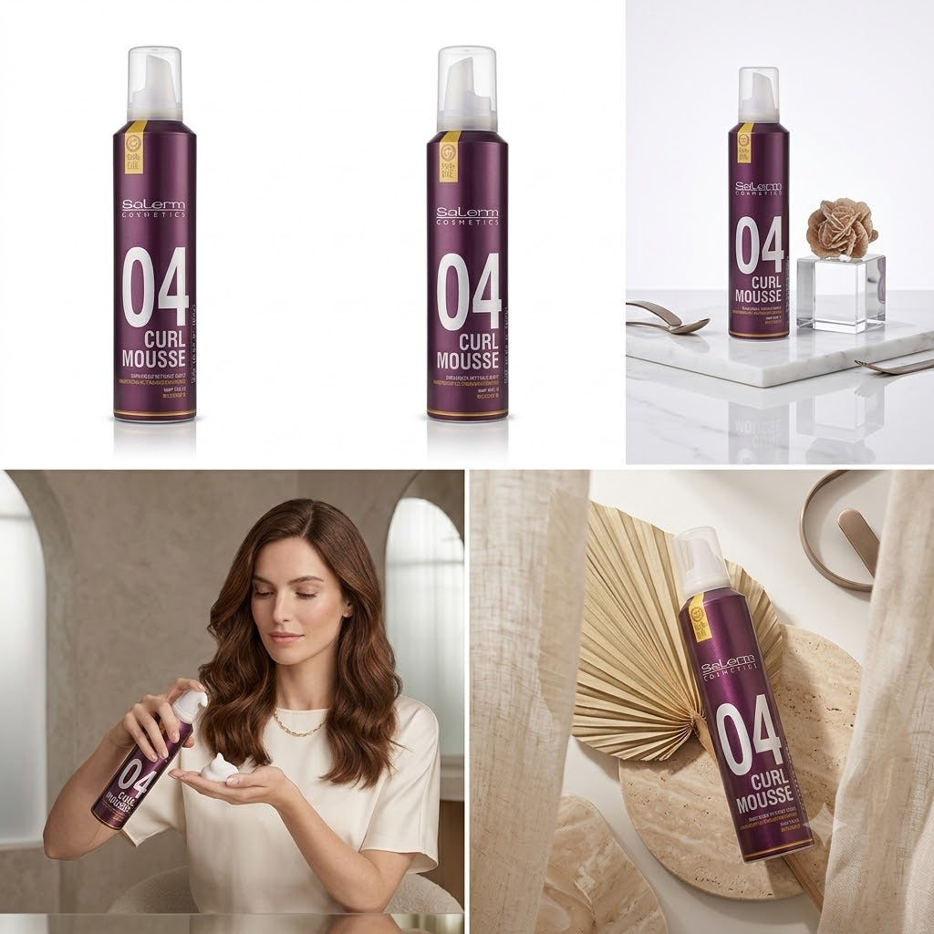 Salerm Pro Line 04 Curl Mousse Espuma para Rizos Fijación Extra Fuerte 300 ml
