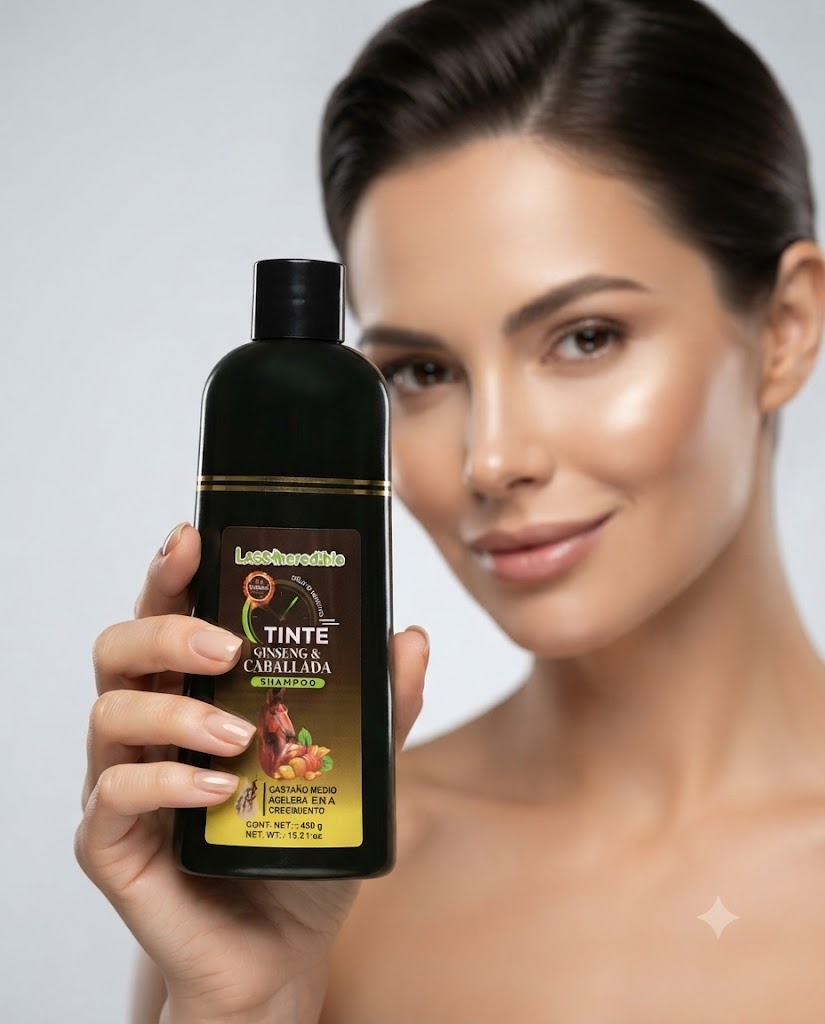 Shampoo Matizante Castaño Medio Labs Incredible Ginseng &amp; Caballada Cubre Canas 450 ml