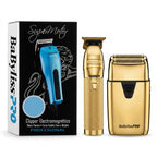 BABYLISS PRO TRIMMER GOLD + SHAVER GOLD + CLIPPER SUPERMOTOR GRATIS El combo profesional para dominar cortes, detalles y acabados de barbería.